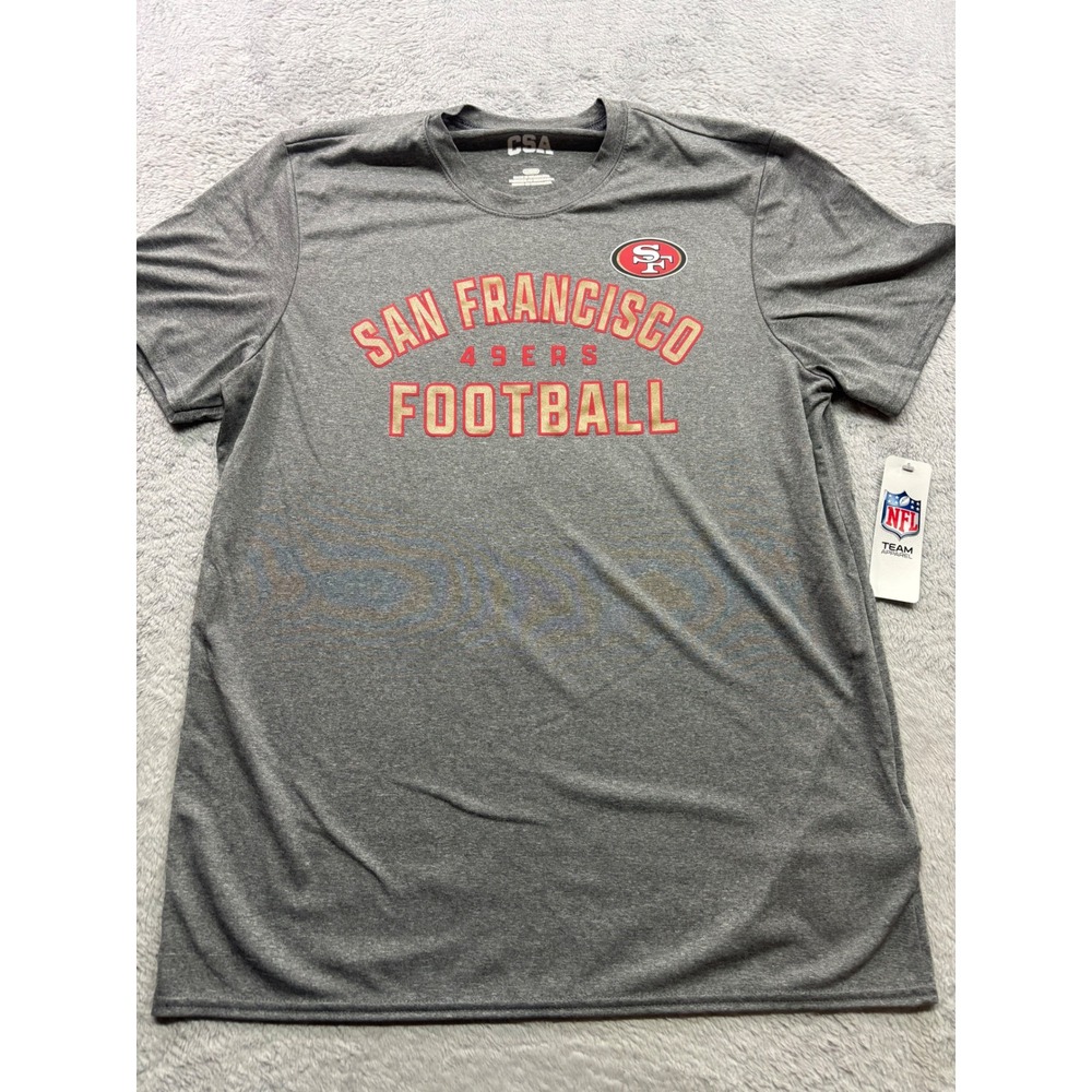 NFL San Francisco 49ers Mens Gray Heather Performance T-Shirt Large NWT CSA